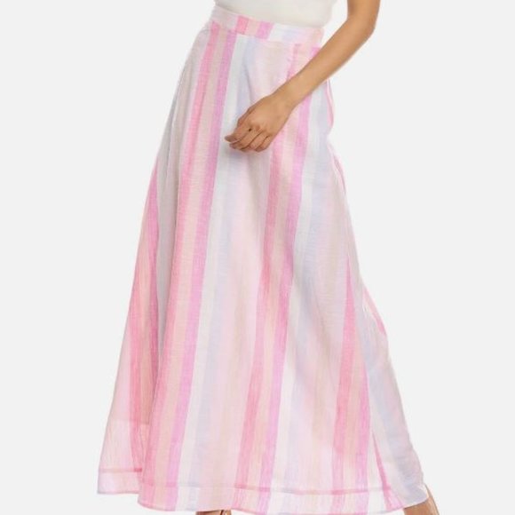 SPLENDID   Sunset Linen-blend Maxi Skirt In Pink - Picture 1 of 2